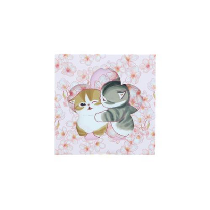Mofusand｜Hibiya Kadan Windowed Square Memo Pad Bloom｜80 sheets