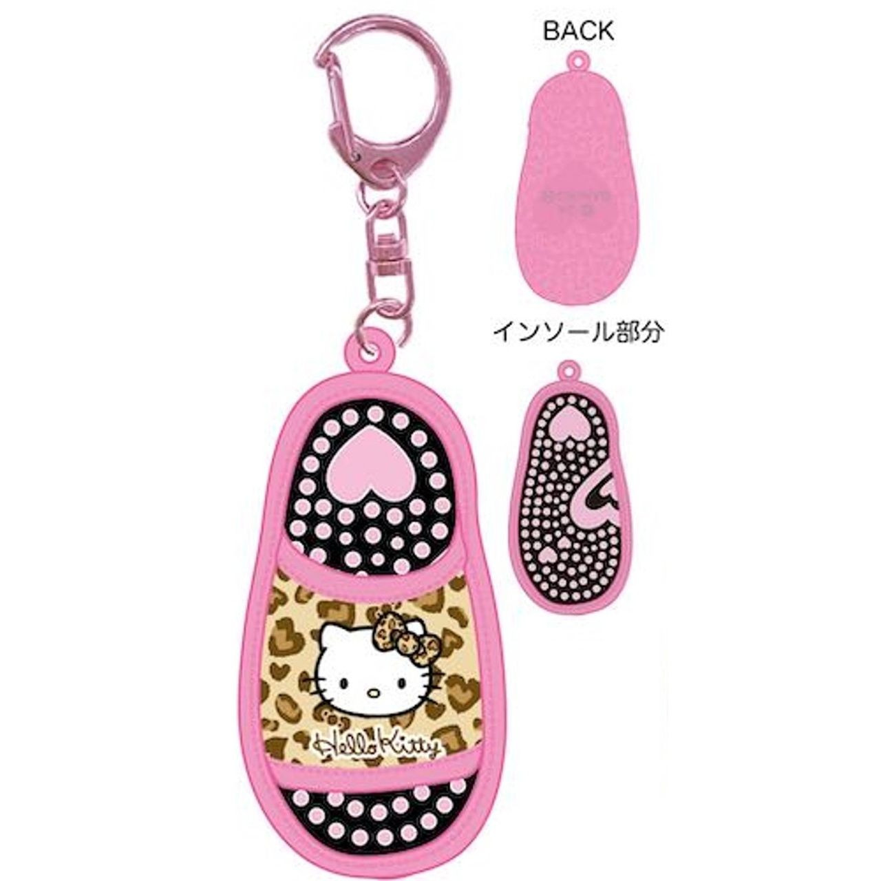 Hello Kitty凯蒂猫｜Mini Sandal Key Holder Zebra/Gogo Gal Collection怀旧复古辣妹系列凉鞋拖鞋造型可爱角色钥匙扣挂件/包挂｜约H67 x W32 x D15 mm