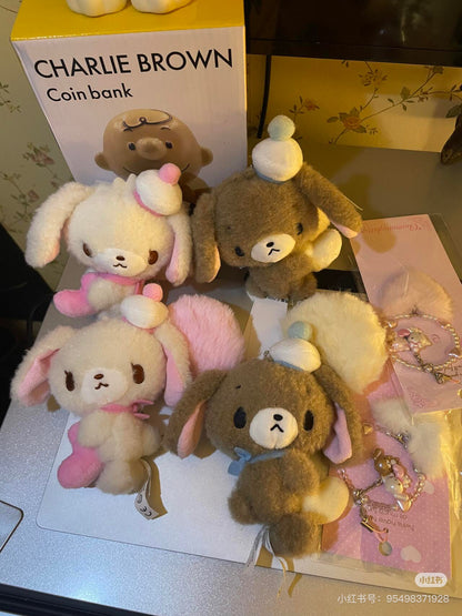 Sanrio三丽鸥｜ Mascot Holder / Fluffy Heart毛茸茸爱心系列平成复古可爱角色玩偶挂件/包挂｜约11×6×13cm