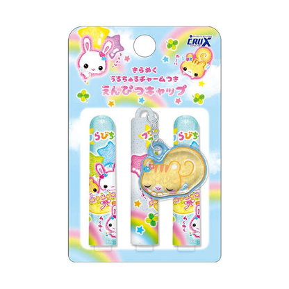 Q-LiA｜Heisei Retro Glossy POP Charm Pencil Cap Lead Protection｜3 pieces