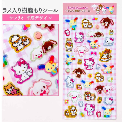 Sanrio｜Heisei Design Glitter Resin Stickers｜H175mm×W90mm approx.