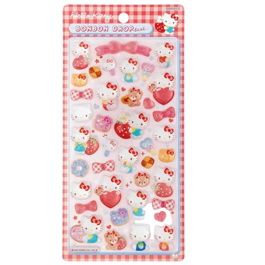 Sanrio｜Gingham Bonbon Drop Seal 3D Sticker｜95×170×5mm approx.