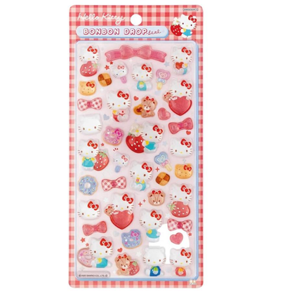 Sanrio｜Gingham Bonbon Drop Seal 3D Sticker｜95×170×5mm approx.