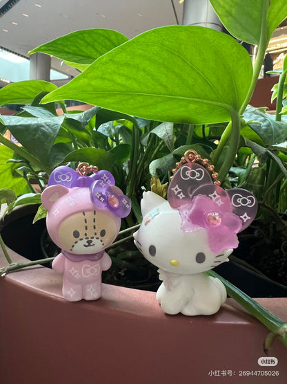 HelloKitty凯蒂猫｜Birthday 50th The Fashionable Ribbons Sanrio Blindbag 50周年生日限定彩虹水钻蝴蝶结吊饰挂件盲盒/全8种｜1枚入