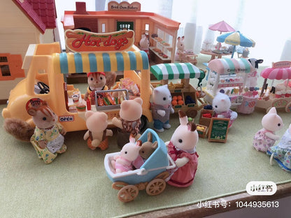 SylvanianFamilies森贝儿家族｜Chocolate Rabbit Twins Set巧克力兔双胞胎婴儿车系列/套组/玩具/过家家5432