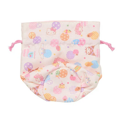 Sanrio三丽鸥｜Drawstring Purse - Japanese Pastel日式粉彩抽绳束口巾着/收纳包｜约22×10.5×23cm