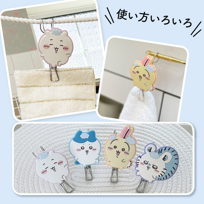 Chiikawa 吉伊卡哇｜可爱角色晾衣夹/晒衣夹/一对｜约H90 x W61mm