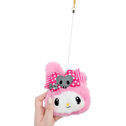 Sanrio｜Pink Black Party Face Pass Case｜H14.5×W18.5×D6cm approx.