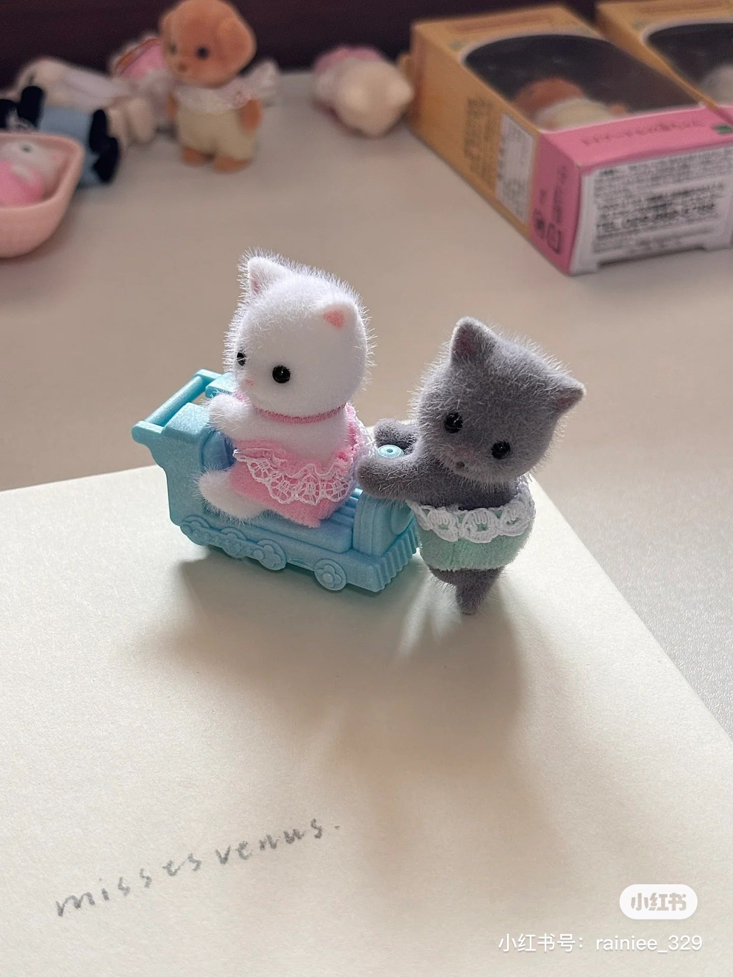 SylvanianFamilies森贝儿家族｜Persian Cat Twins 波斯猫双胞胎宝宝推车套组/玩具/过家家5457