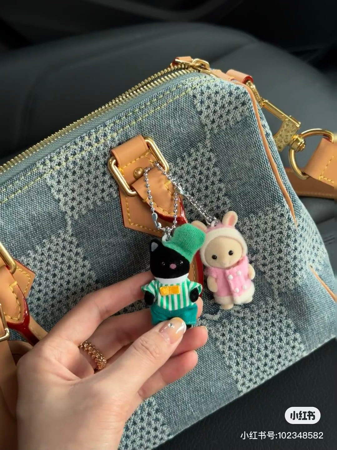 【limit 1】SylvanianFamilies｜Calico Critters Charcoal Cat Baby Keychain