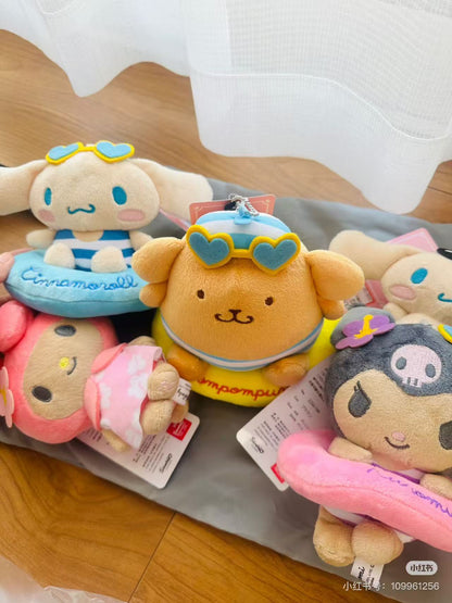 Sanrio｜Avail summer tanned  swimming ring Mascot Holder /Plush Keychain