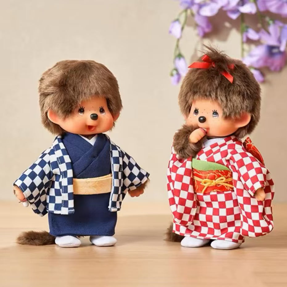 Monchhichi｜Checkered Kimono Plush Dolls/Plush Toy