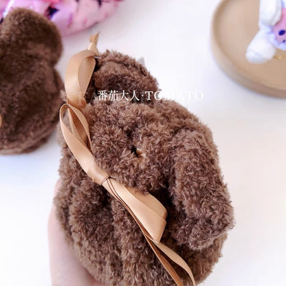 The bear’s school上学熊｜学院限定可爱毛绒抽绳束口袋/收纳袋｜H16×W11×D2.5cm