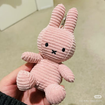 Miffy｜Keychain ECO Corduroy Mascot Holder /Plush Keychain｜10 cm – 4″
