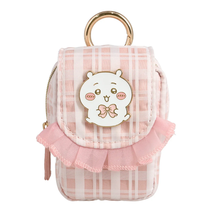 chiikawa｜Check Series Mini Pouch with Carabiner｜H90 x W65 x D40mm approx.