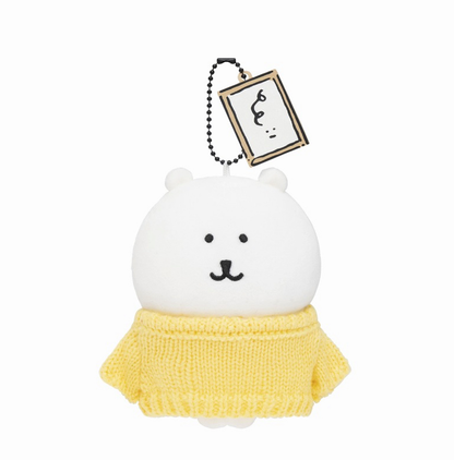 Nagano｜Characters Joke Bear Wearing a Sweater Mascot Holder /Plush Keychain｜H110×W100×D55mm approx