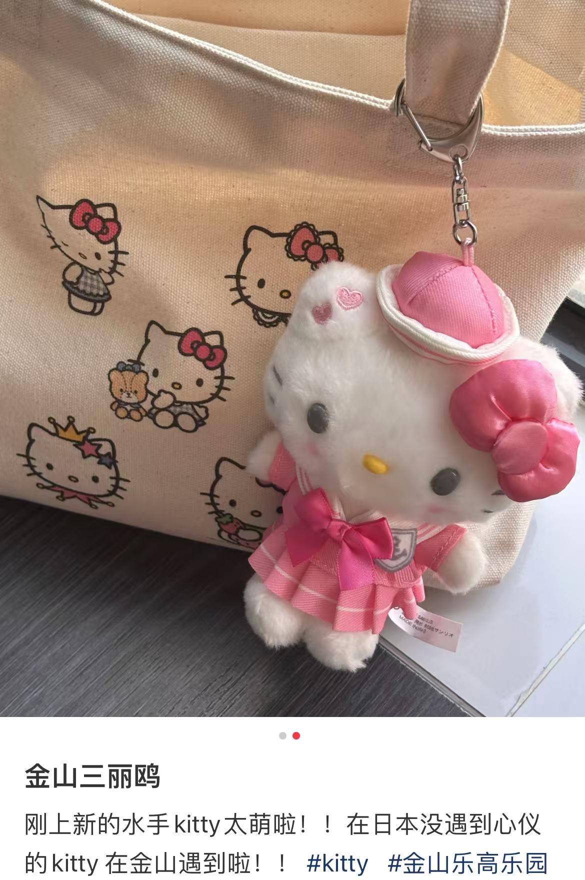 Sanrio｜Collar Mascot Holder /Plush Keychain｜12×6×13.5cm approx. Source From  Japan