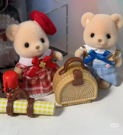 SylvanianFamilies｜Biscuit Bear Siblings Picnic Lunch Set