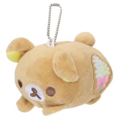 Rilakkuma｜Flower Bouquet Lying Down Mascot Holder /Plush Keychain｜L 80mm approx.