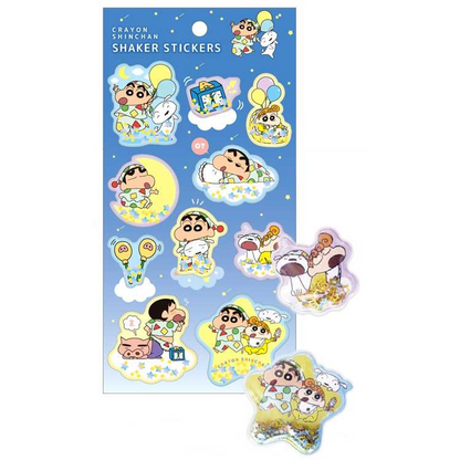 Crayon shin-chan｜3D Shake Shake Capsule Seal Sticker｜175×100mm approx.