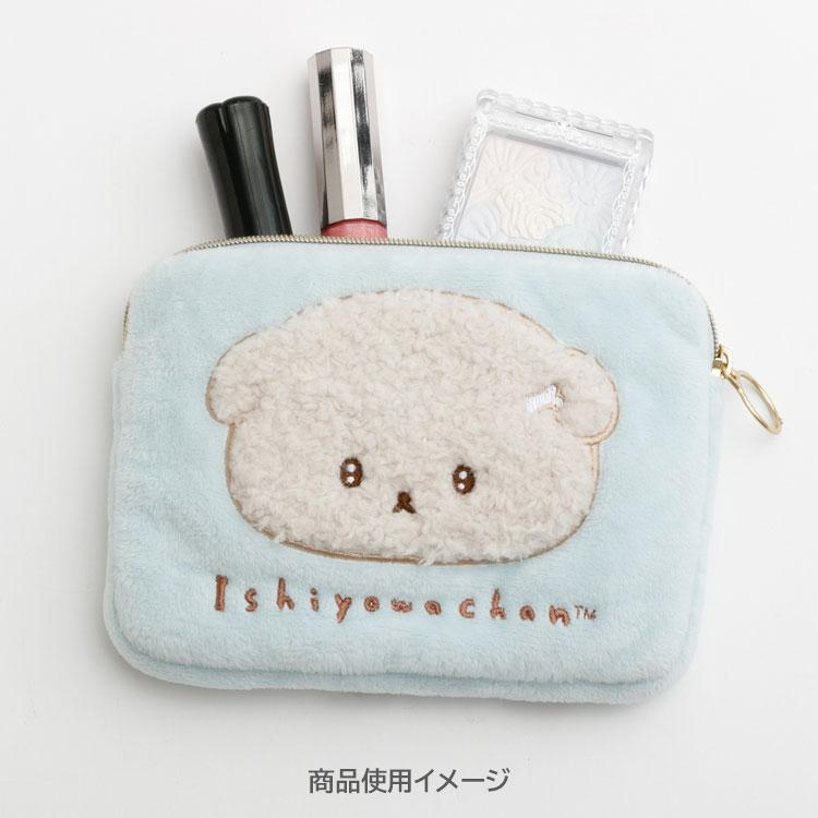 Ishiyowachan｜Junior Chan Appears Light Blue Pouch &amp; Tissue Case｜110×150×30mm approx.