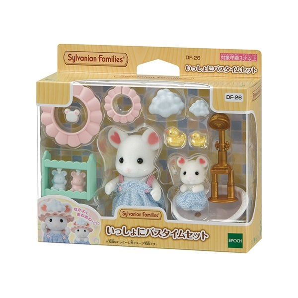 SylvanianFamilies｜Bath Time Set Together -Marshmallow Mouse 5805