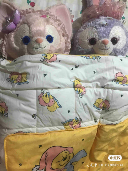 Disney SH｜winnie the pooh维尼/噗噗小被子抱枕/打开后小被子超赞/又软又美