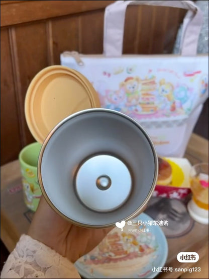 Disney迪士尼｜东迪梦幻奇妙厨房系列餐厅嫩黄色不锈钢内胆保温杯/咖啡杯/水杯