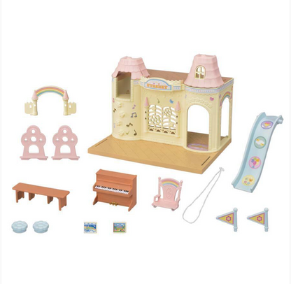 【限时折扣】SylvanianFamilies森贝儿家族｜Baby Castle Nursery gift set-Milk Rabbit-Poodle Baby Milo彩虹城堡幼儿园+牛奶兔+贵宾犬宝宝套组/玩具/过家家5670