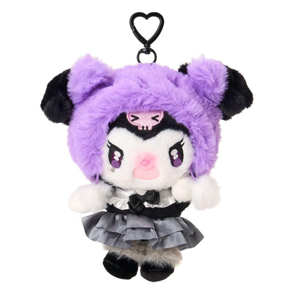 Sanrio｜Monochrome Fashion Series All Black Kuromi Mode Mascot Holder /Plush Keychain｜W16 x D8.5 x H16.5cm
