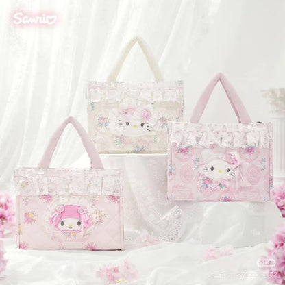 Sanrio｜White Frill Design 2 Way Tote Bag｜23×11×17.5cm approx.