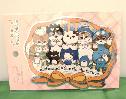 Mofusand｜Sanrio Character Prism Travel Sticker｜H96×W123mm approx.