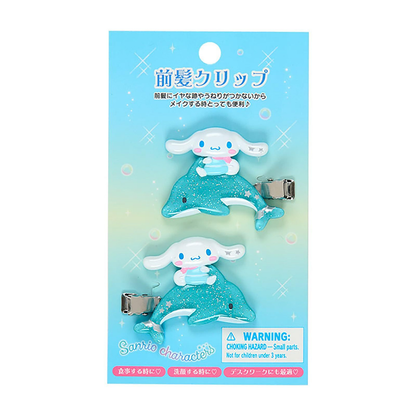 Sanrio｜Shiny Dolphin Characters Bangs Clip｜13.9 x 7.9 x 1.3cm approx.