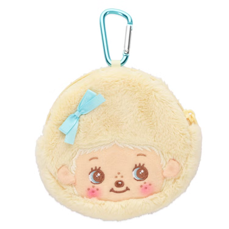 Monchhichi｜Babychichi Mini Pouch with Carabiner｜H11 x W12 x D2.5cm approx.