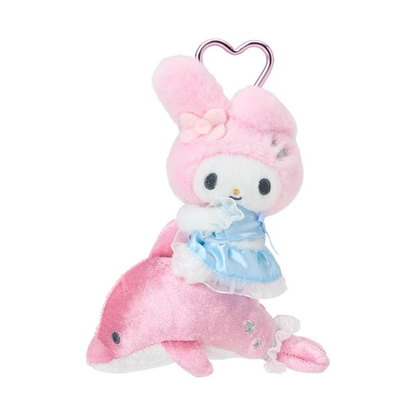 Sanrio｜Shiny Dolphin Characters Mascot Holder /Plush Keychain｜12×6×14cm approx.