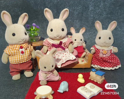 SylvanianFamilies森贝儿家族｜Chocolate Rabbit Family可可兔家族系列/一家四口套组/玩具/过家家5655