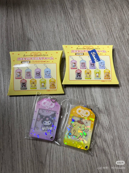 Sanrio三丽鸥｜Custom Acrylic Charm Amulet Blind Box新年开运御守偏光亚克力摇摇乐吊饰盲盒/全8种｜1枚入