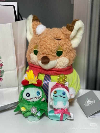 Disney迪士尼｜Plush Keychain Disney Store Japan Christmas 2024东迪冬日圣诞限定系列可爱角色毛绒玩偶挂件/包挂/圣诞树装饰｜约H13.5×W16.5×D9cm