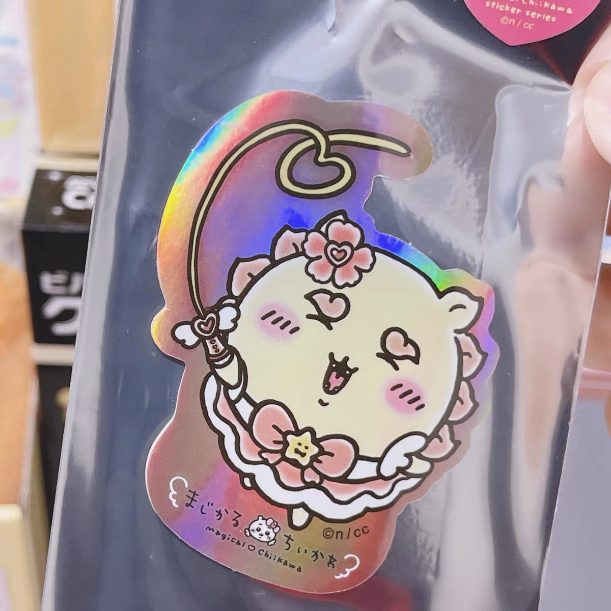 Chiikawa 吉伊卡哇｜超魔法少女/小魔仙系列角色镭射偏光闪闪贴纸/手机贴