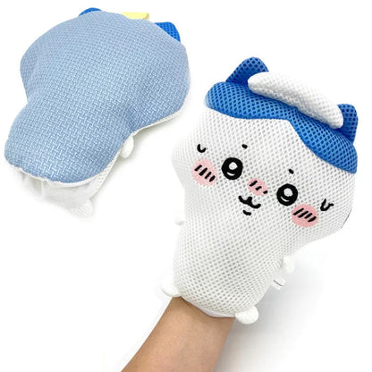 Chiikawa 吉伊卡哇｜沐浴手套/洗澡海绵/搓澡棉｜約H190×W165×D50mm