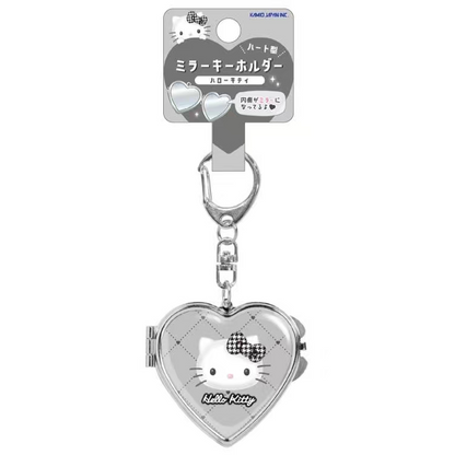 Sanrio｜Hello KittyHeart-shaped mirror keychain/keyring｜ 50x95x8mm approx.