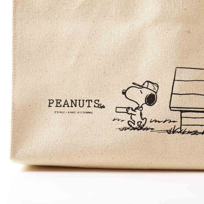 Snoopy｜Hit the Trail限定Beagle Scout 绳结帆布托特包/大容量购物袋｜约W300×H350×D300㎜