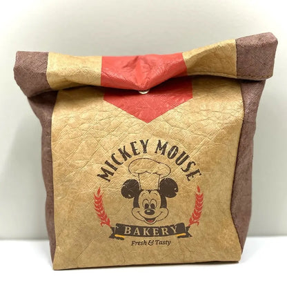 Disney迪士尼｜Mickey’s Bakery米奇烘焙系列曲奇饼干?复古做旧收纳袋｜約縦20×横23.5×厚み3.3(cm)【24.08.14】