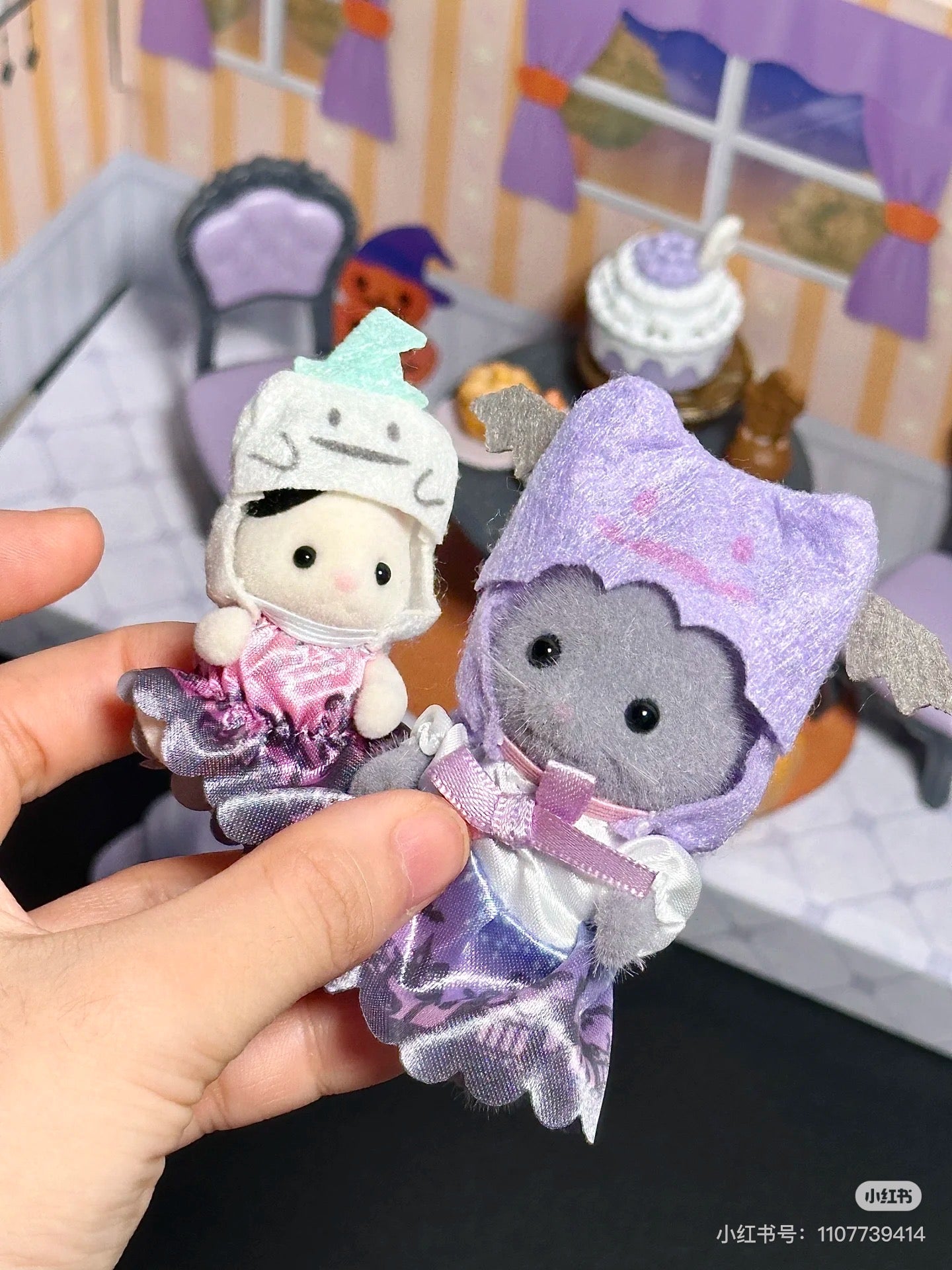 SylvanianFamilies森贝儿家族｜Halloween feestset万圣节排队系列波斯猫女巫套组/玩具/过家家5764