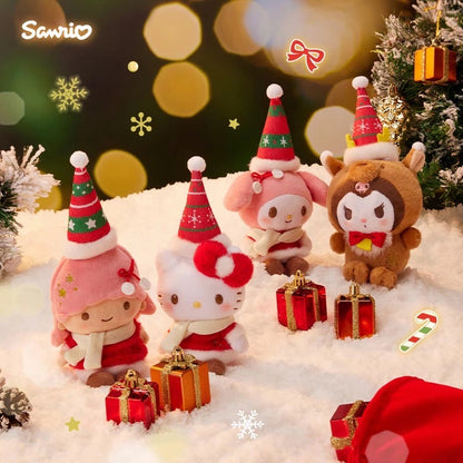 Sanrio三丽鸥｜Mascot Holder/ Christmas 2024圣诞限定可爱角色毛绒玩偶挂件/包挂｜约8.5×6.5×19cm