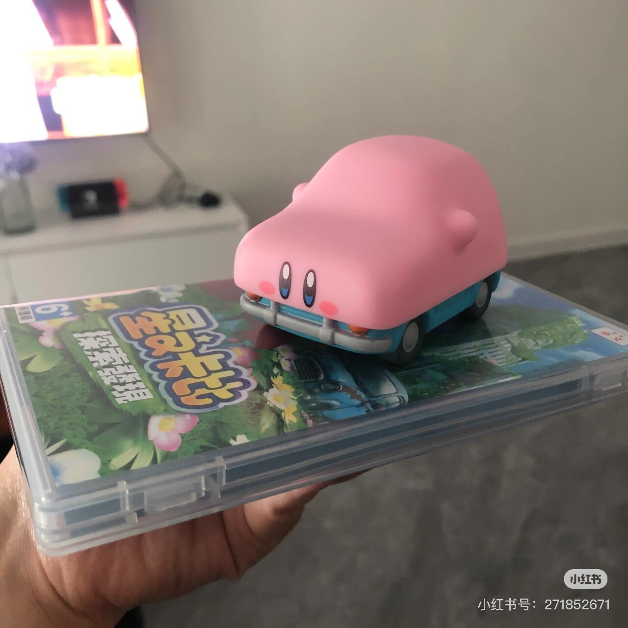 KIRBY星之卡比｜《卡比探险》游戏变身汽车造型手办摆件/玩具｜约6cm x 7.2cm x 11.5cm