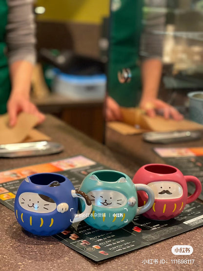 Starbucks日本星巴克｜2024年限定磨砂感达摩杯/马克杯｜296ml