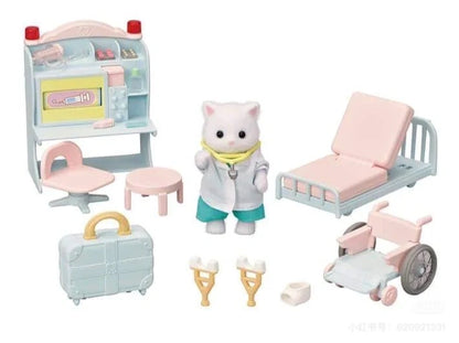 SylvanianFamilies森贝儿家族｜Village Doctor Starter Set-Persian Cat波斯猫乡村医生入门套组/玩具/过家家5705