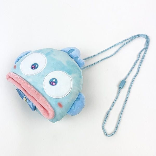 Sanrio｜炫彩星空眼毛绒丑鱼大头斜背包/口金包｜约H14.5×W20×D6（cm）