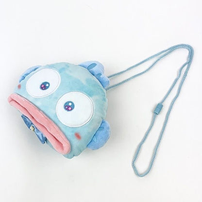 Sanrio｜炫彩星空眼毛绒丑鱼大头斜背包/口金包｜约H14.5×W20×D6（cm）